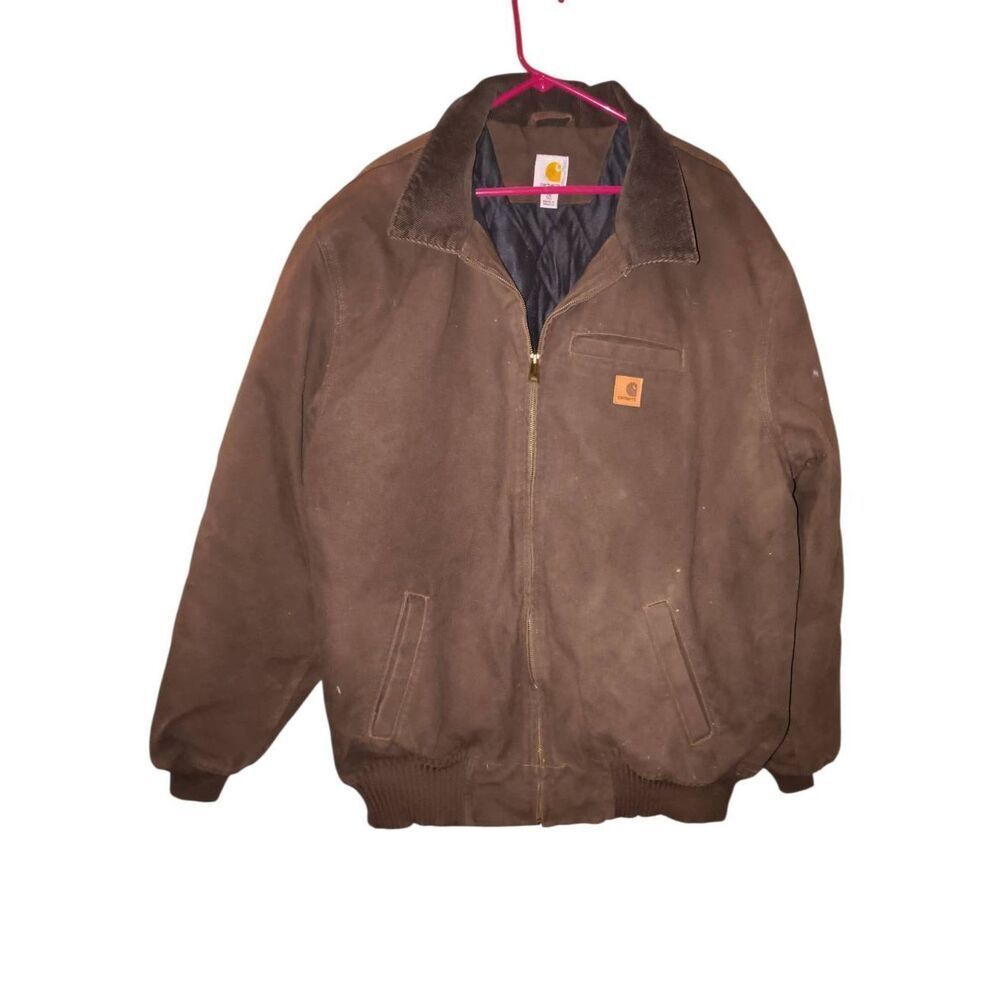 Y2K Carhartt Bankston Jacket Mens Size XXL Tall Brown Quilted Bomber 101228 201